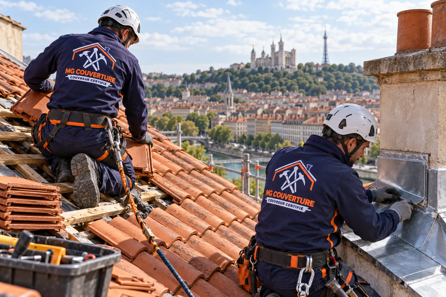 Rénovation toiture Lyon par MG Couverture sur une maison de la métropole lyonnaise