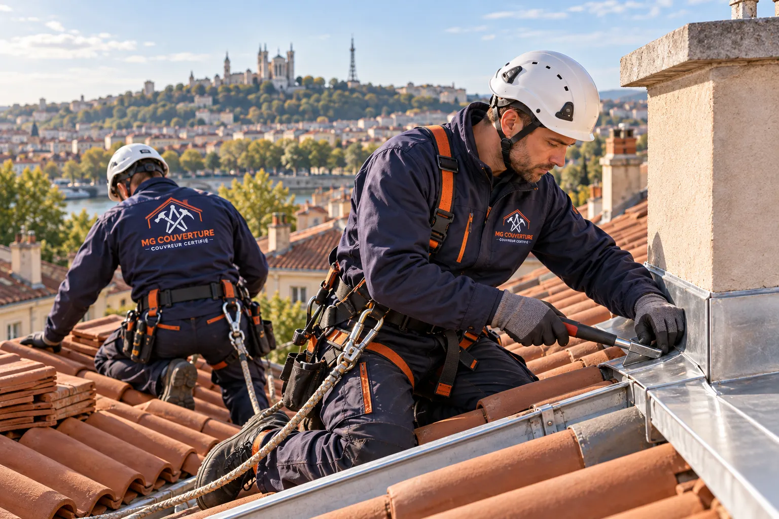 Rénovation de toiture à Lyon réalisée par un artisan couvreur-zingueur